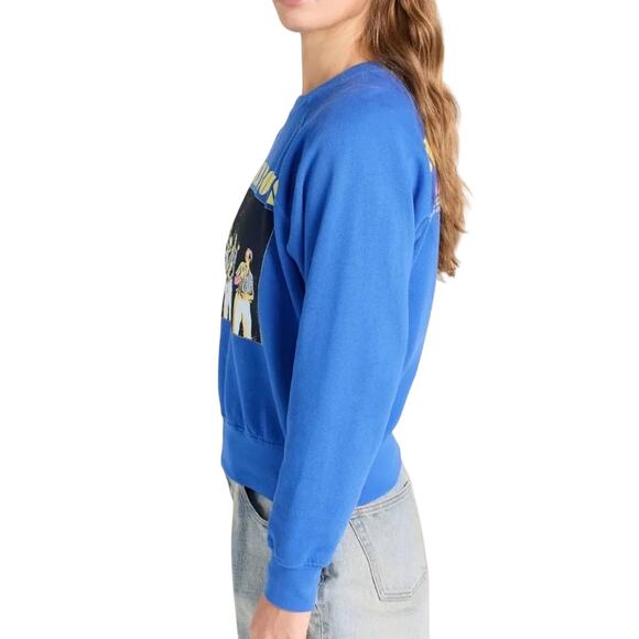 DAYDREAMER The Beach Boys Concert Washed Cobalt Raglan Crew New w/ Tag MSRP $146 - Picture 6 of 15